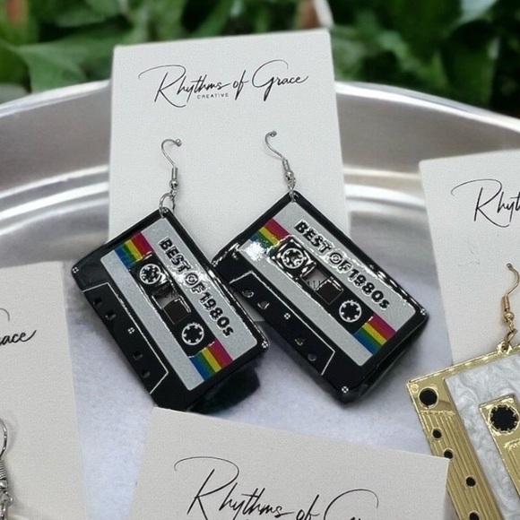 NWT Cassette Dangle Earrings - Perfect for Music Lovers and Retro Enthusiasts! - Picture 6 of 6